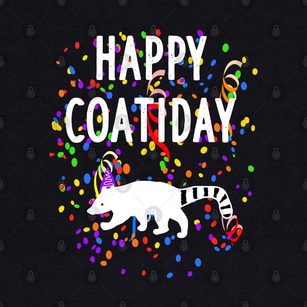 happy coati day coati design fun gift fan by FindYourFavouriteDesign